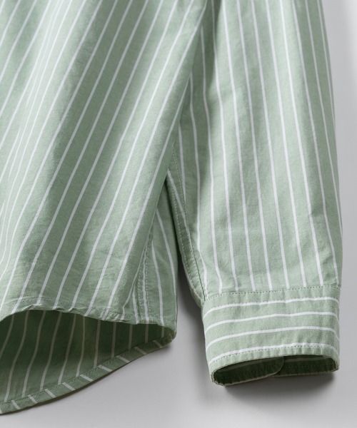 POWER TO THE PEOPLE（パワートゥーザピープル）の「エンブロイダリーストライプシャツ/ビッグシルエット/オーバーサイズシャツ（シャツ/ブラウス・メンズ・サックスブルー/イエロー/グリーン/ブルー系その他・M/L/XL）」の5枚目の写真