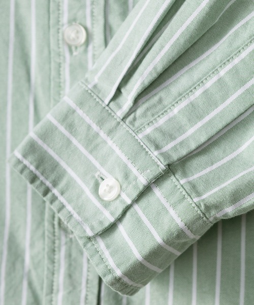 POWER TO THE PEOPLE（パワートゥーザピープル）の「エンブロイダリーストライプシャツ/ビッグシルエット/オーバーサイズシャツ（シャツ/ブラウス・メンズ・サックスブルー/イエロー/グリーン/ブルー系その他・M/L/XL）」の7枚目の写真