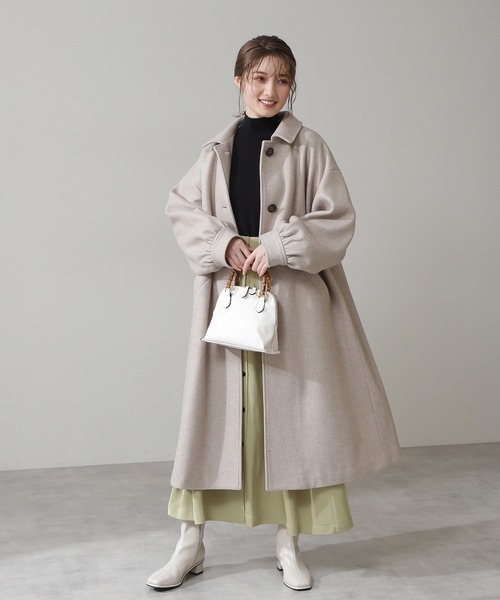 N.（N. Natural Beauty Basic）（エヌエヌナチュラルビューティーベーシック）の「◆総針ボトルネックニット（ニット/セーター・レディース・ブラック/グレー/ライトグリーン/クリーム/モーブ系・MEDIUM）」の7枚目の写真