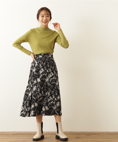 N.（N. Natural Beauty Basic）（エヌエヌナチュラルビューティーベーシック）の「◆総針ボトルネックニット（ニット/セーター・レディース・ブラック/グレー/ライトグリーン/クリーム/モーブ系・MEDIUM）」の19枚目の写真