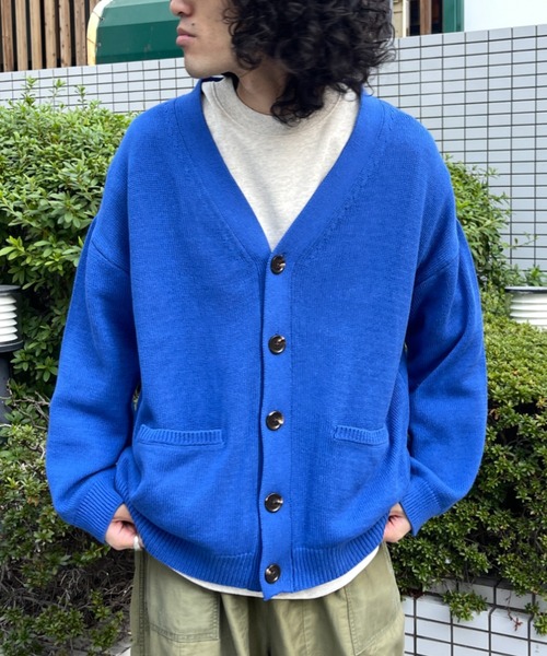 CPCM（シーピーシーエム）の「22SS強撚カーディガン（カーディガン/ボレロ・メンズ・チャコールグレー/グレイッシュベージュ/グリーン/パープル/イエロー/ブルー・FREE）」の5枚目の写真