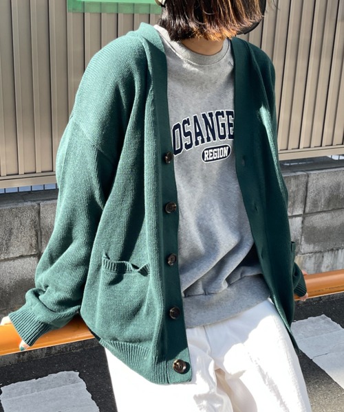 CPCM（シーピーシーエム）の「22SS強撚カーディガン（カーディガン/ボレロ・メンズ・チャコールグレー/グレイッシュベージュ/グリーン/パープル/イエロー/ブルー・FREE）」の4枚目の写真