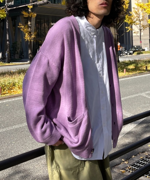 CPCM（シーピーシーエム）の「22SS強撚カーディガン（カーディガン/ボレロ・メンズ・チャコールグレー/グレイッシュベージュ/グリーン/パープル/イエロー/ブルー・FREE）」の22枚目の写真