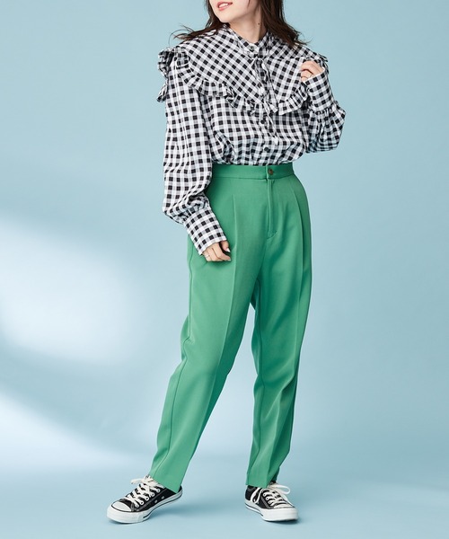 HELLO.SANFRANCISCO(ハローサンフランシスコ)の「【HELLO.SANFRANCISCO】ギンガムチェック付け衿ブラウス(シャツ/ブラウス・レディース・ブラック/ブルー・ONE SIZE)」の8枚目の写真