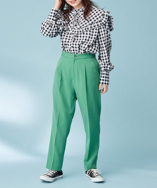 HELLO.SANFRANCISCO(ハローサンフランシスコ)の「【HELLO.SANFRANCISCO】ギンガムチェック付け衿ブラウス(シャツ/ブラウス・レディース・ブラック/ブルー・ONE SIZE)」の9枚目の写真