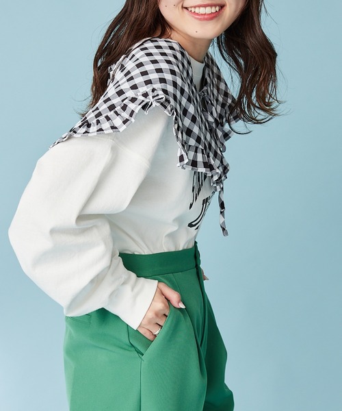 HELLO.SANFRANCISCO(ハローサンフランシスコ)の「【HELLO.SANFRANCISCO】ギンガムチェック付け衿ブラウス(シャツ/ブラウス・レディース・ブラック/ブルー・ONE SIZE)」の17枚目の写真