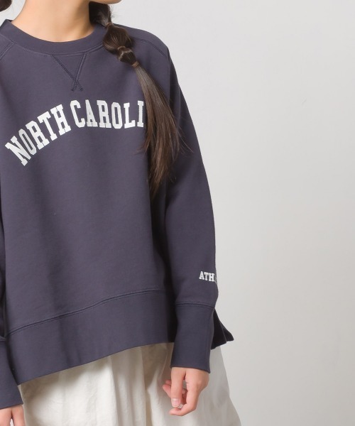 OMNES(オムネス)の「キッズ 裏毛スウェット ラグランプルオーバー ロゴプリント(スウェット・キッズ・ネイビー/アイボリー/モスグリーン/チャコール・100/110/120/130/140)」の21枚目の写真