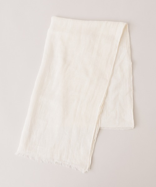 KATHARINE ROSS(キャサリンロス)の「【KATHARINE ROSS】UVカット綿麻ストール WEB限定(ストール/ショール・レディース・ベージュ/ブルー/アイボリー・MEDIUM)」の5枚目の写真