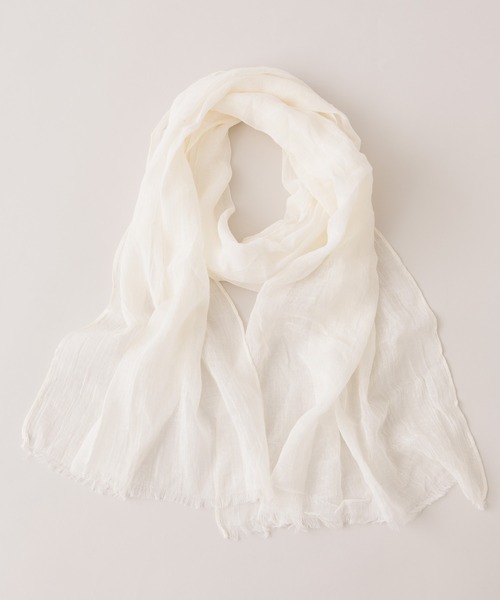 KATHARINE ROSS(キャサリンロス)の「【KATHARINE ROSS】UVカット綿麻ストール WEB限定(ストール/ショール・レディース・ベージュ/ブルー/アイボリー・MEDIUM)」の9枚目の写真