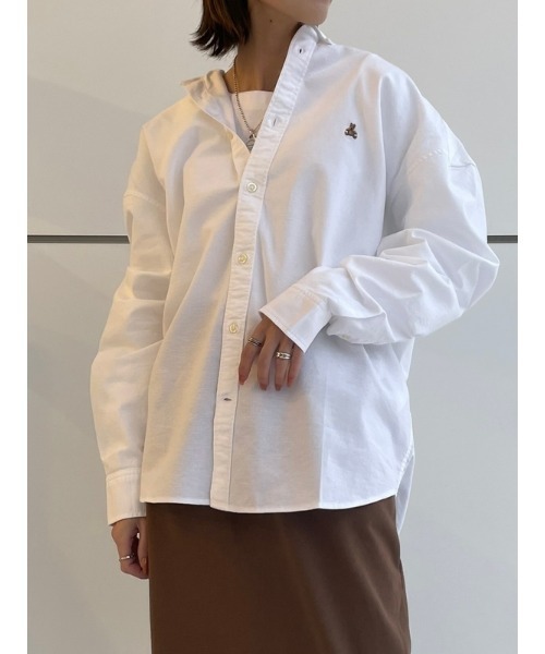GAP（ギャップ）の「オックスフォード ブラナンベア ビッグシャツ（ユニセックス）（シャツ/ブラウス・メンズ・ネイビー/ライトブルー/グリーン/コーラル/ホワイト/カーキ/ピンク/パープル/ライトグレー/ブルー系その他/ホワイト系その他/チャコールグレー・L/XL/S/XS/M）」の17枚目の写真