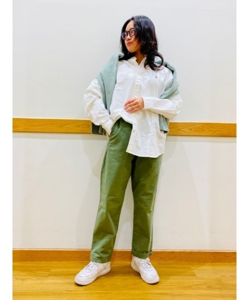 GAP（ギャップ）の「オックスフォード ブラナンベア ビッグシャツ（ユニセックス）（シャツ/ブラウス・メンズ・ネイビー/ライトブルー/グリーン/コーラル/ホワイト/カーキ/ピンク/パープル/ライトグレー/ブルー系その他/ホワイト系その他/チャコールグレー・L/XL/S/XS/M）」の18枚目の写真