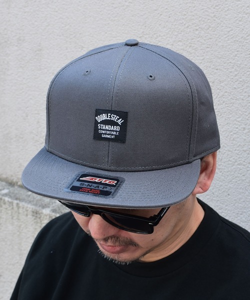 DOUBLE STEAL（ダブルスティール）の「Square pis CAP（キャップ・メンズ・チャコールグレー/ブラック/グレー・FREE）」の6枚目の写真