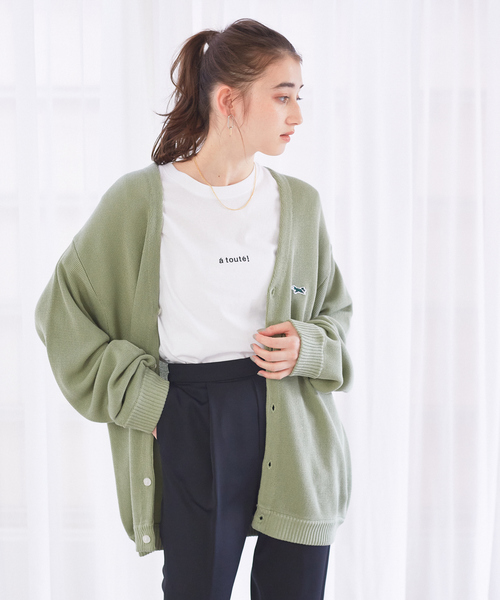 PENNEYS(ぺニーズ)の「【PENNEYS】【ユニセックス】ペニーズ THE FOX COLOR CARDIGAN(カーディガン/ボレロ・レディース・セージグリーン/グレイッシュベージュ/ネイビー/ホワイト/グリーン/ブラック・フリー)」の5枚目の写真