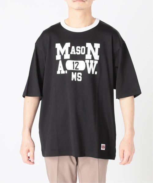 417 EDIFICE（フォーワンセブンエディフィス）の「◆MASON ロゴゲームTシャツ（Tシャツ/カットソー・メンズ・ホワイト/ブラック/ブルー/グリーン・MEDIUM/LARGE）」の3枚目の写真