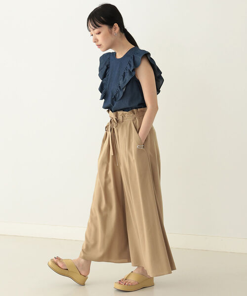 BeAMS DOT(ビームスドット)の「【WEB限定】BeAMS DOT / デニム フリルブラウス(シャツ/ブラウス・レディース・インディゴブルー/ライトブルー・FREE)」の17枚目の写真