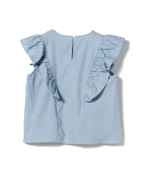 BeAMS DOT(ビームスドット)の「【WEB限定】BeAMS DOT / デニム フリルブラウス(シャツ/ブラウス・レディース・インディゴブルー/ライトブルー・FREE)」の8枚目の写真