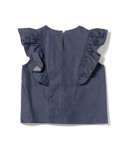 BeAMS DOT(ビームスドット)の「【WEB限定】BeAMS DOT / デニム フリルブラウス(シャツ/ブラウス・レディース・インディゴブルー/ライトブルー・FREE)」の18枚目の写真