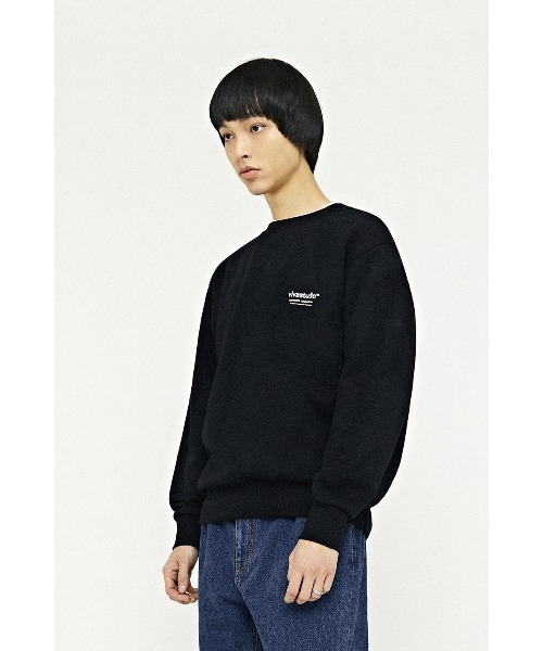 【スウェット】VIVASTUDIO ビバスタジオ　フロントプリント　ネイビー　M セール】LOCATION CREWNECK（スウェット）｜VIVASTUDIO（ビバ