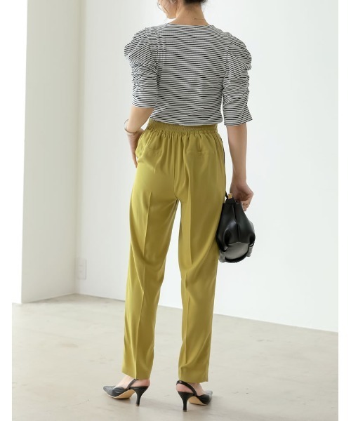 Re:EDIT（リエディ）の「[神山まりあさん着用]無地orボーダーテレコリブパワショルトップス（Tシャツ/カットソー・レディース・ブラック/オフホワイト/ホワイト系その他・MEDIUM）」の21枚目の写真