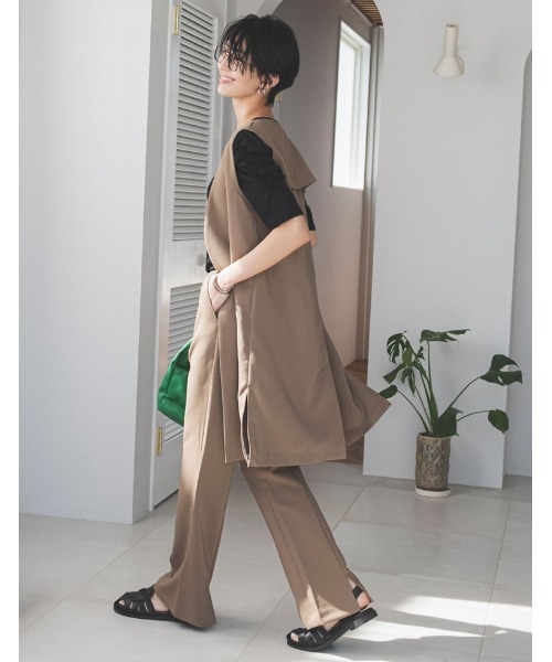 Re:EDIT（リエディ）の「[神山まりあさん着用]無地orボーダーテレコリブパワショルトップス（Tシャツ/カットソー・レディース・ブラック/オフホワイト/ホワイト系その他・MEDIUM）」の6枚目の写真