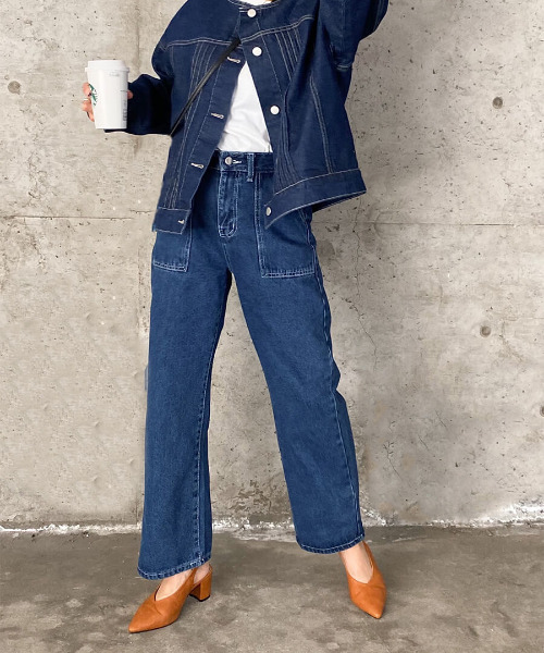 ISOOK(アイスー)の「Baker denim pants / ベイカーデニムパンツ(mako select)(デニムパンツ・レディース・インディゴブルー・S/M)」の3枚目の写真