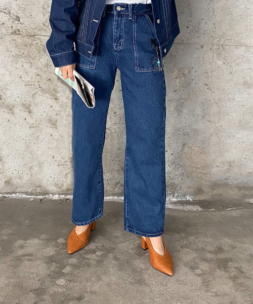 ISOOK(アイスー)の「Baker denim pants / ベイカーデニムパンツ(mako select)(デニムパンツ・レディース・インディゴブルー・S/M)」の8枚目の写真