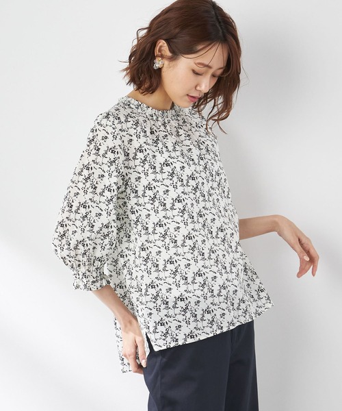 小花柄プリントブラウス シャツ ブラウス Petit Honfleur プチオンフルール のファッション通販 Zozotown
