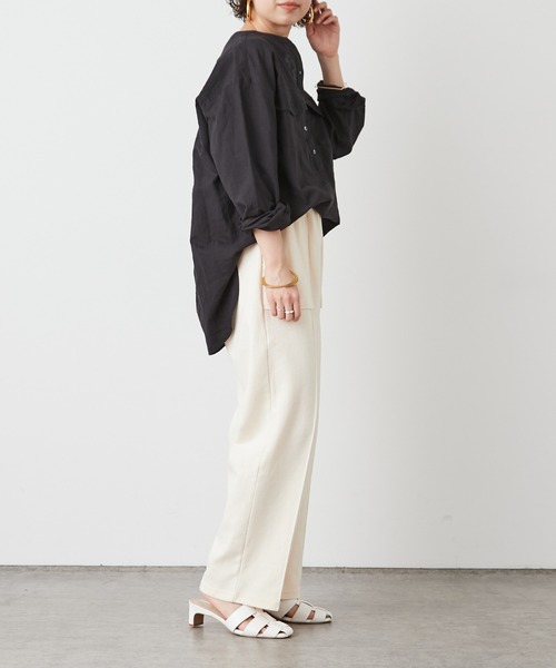 Omekashi（オメカシ）の「リネンプルオーバーシャツ（シャツ/ブラウス・レディース・ブラック/オフホワイト/ピンク・FREE）」の22枚目の写真