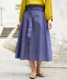 UNTITLED | イージーケア ベルト付フレアスカート(スカート)