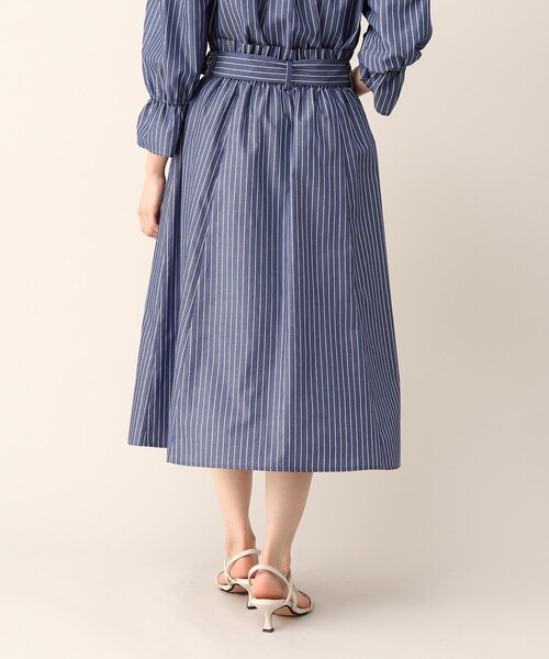 UNTITLED（アンタイトル）の「◆イージーケア ベルト付フレアスカート【洗える】（スカート・レディース・ブラック系1/ネイビー系2・42/01/44/00/04/48/02/03）」の6枚目の写真