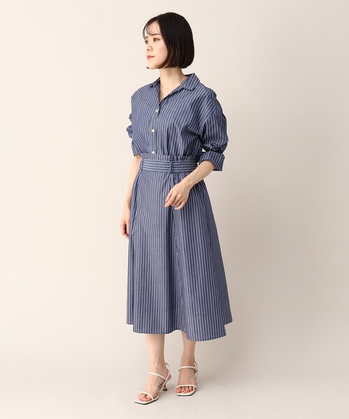 UNTITLED（アンタイトル）の「◆イージーケア ベルト付フレアスカート【洗える】（スカート・レディース・ブラック系1/ネイビー系2・42/01/44/00/04/48/02/03）」の9枚目の写真