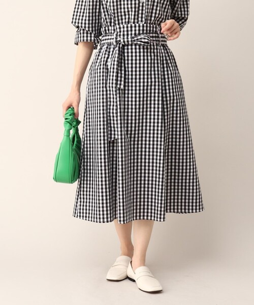 UNTITLED（アンタイトル）の「◆イージーケア ベルト付フレアスカート【洗える】（スカート・レディース・ブラック系1/ネイビー系2・42/01/44/00/04/48/02/03）」の12枚目の写真