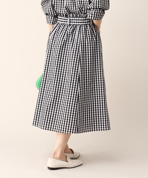 UNTITLED（アンタイトル）の「◆イージーケア ベルト付フレアスカート【洗える】（スカート・レディース・ブラック系1/ネイビー系2・42/01/44/00/04/48/02/03）」の14枚目の写真