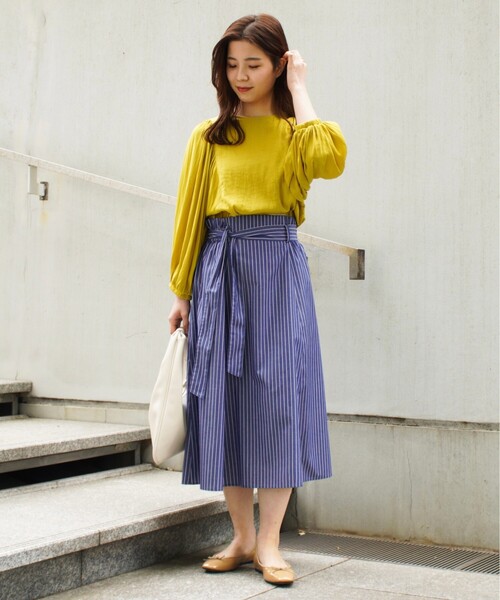 UNTITLED（アンタイトル）の「◆イージーケア ベルト付フレアスカート【洗える】（スカート・レディース・ブラック系1/ネイビー系2・42/01/44/00/04/48/02/03）」の17枚目の写真