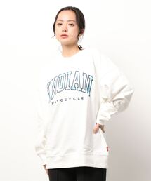 INDIAN（インディアン）の「★NDIAN★サテンロゴ オーバーサイズトレーナー（スウェット）」