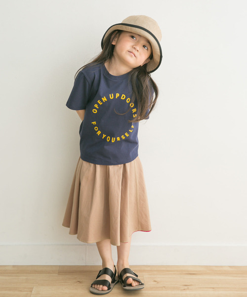 URBAN RESEARCH DOORS(アーバンリサーチドアーズ)の「サークルロゴTシャツ(KIDS)(Tシャツ/カットソー・キッズ・ネイビー/アイボリー・120/105/135)」の1枚目の写真