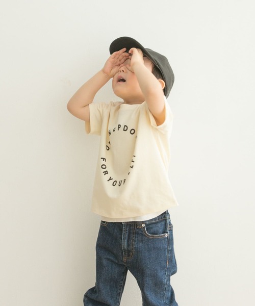 URBAN RESEARCH DOORS(アーバンリサーチドアーズ)の「サークルロゴTシャツ(KIDS)(Tシャツ/カットソー・キッズ・ネイビー/アイボリー・120/105/135)」の10枚目の写真