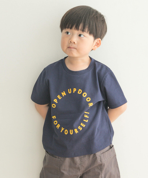 URBAN RESEARCH DOORS(アーバンリサーチドアーズ)の「サークルロゴTシャツ(KIDS)(Tシャツ/カットソー・キッズ・ネイビー/アイボリー・120/105/135)」の8枚目の写真