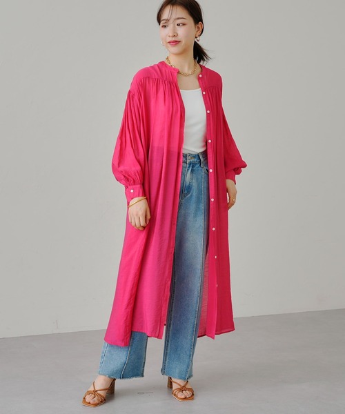 prose verse（プロズヴェール）の「シアーローンシャツワンピース（ワンピース・レディース・ブラック/ピンク/ブルー・MEDIUM）」の18枚目の写真