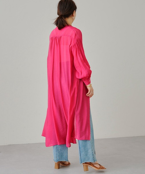 prose verse（プロズヴェール）の「シアーローンシャツワンピース（ワンピース・レディース・ブラック/ピンク/ブルー・MEDIUM）」の21枚目の写真