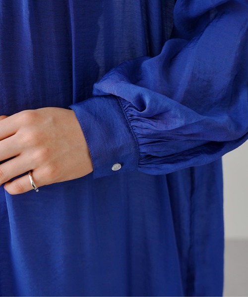 prose verse（プロズヴェール）の「シアーローンシャツワンピース（ワンピース・レディース・ブラック/ピンク/ブルー・MEDIUM）」の11枚目の写真