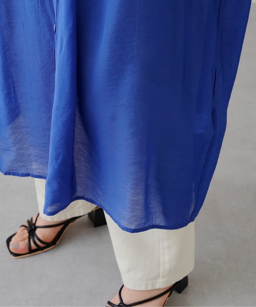 prose verse（プロズヴェール）の「シアーローンシャツワンピース（ワンピース・レディース・ブラック/ピンク/ブルー・MEDIUM）」の22枚目の写真