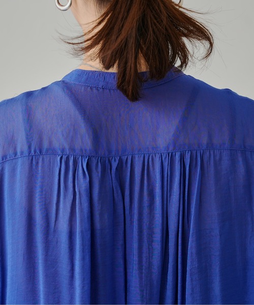 prose verse（プロズヴェール）の「シアーローンシャツワンピース（ワンピース・レディース・ブラック/ピンク/ブルー・MEDIUM）」の9枚目の写真