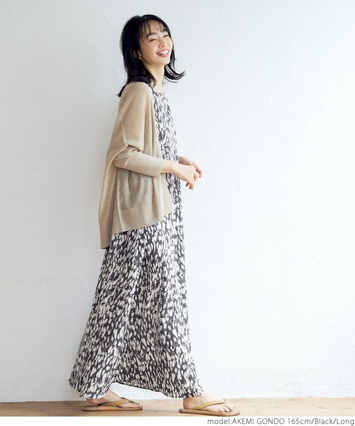 coca（coca）（コカ）の「ペインティングノースリーブワンピース（ワンピース・レディース・ブラック・SHORT/LONG）」の9枚目の写真