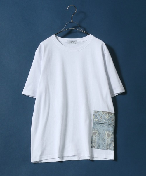 ANPAS(アンパス)の「Total Pattern Print Side Pocket T-Shirt/総柄 サイドポケット Tシャツ(Tシャツ/カットソー・メンズ・ホワイト/ブラック/ホワイト系その他/ブラック系その他/ホワイト系その他2/ホワイト系その他3/ブラック系その他2/ブラック系その他3・LL/M/L)」の3枚目の写真