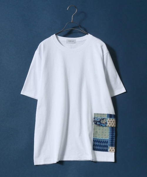 ANPAS(アンパス)の「Total Pattern Print Side Pocket T-Shirt/総柄 サイドポケット Tシャツ(Tシャツ/カットソー・メンズ・ホワイト/ブラック/ホワイト系その他/ブラック系その他/ホワイト系その他2/ホワイト系その他3/ブラック系その他2/ブラック系その他3・LL/M/L)」の5枚目の写真