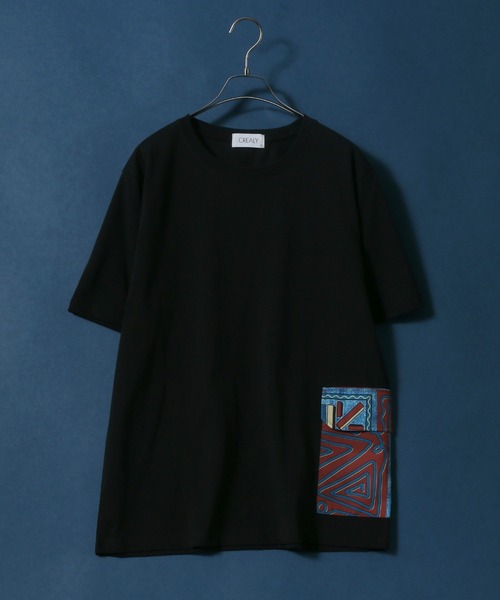 ANPAS(アンパス)の「Total Pattern Print Side Pocket T-Shirt/総柄 サイドポケット Tシャツ(Tシャツ/カットソー・メンズ・ホワイト/ブラック/ホワイト系その他/ブラック系その他/ホワイト系その他2/ホワイト系その他3/ブラック系その他2/ブラック系その他3・LL/M/L)」の6枚目の写真
