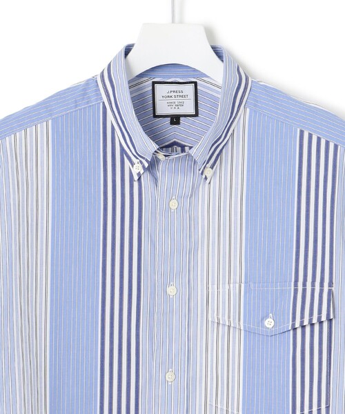 J.PRESS YORK STREET(ジェイプレスヨークストリート)の「【UNISEX】クレイジーストライプ シャツ(シャツ/ブラウス・メンズ・サックスブルー系7/ブルー系7・SMALL/LARGE/MEDIUM)」の3枚目の写真