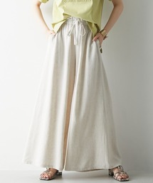 大きいサイズ ワイドフレアパンツ(ゆったりヒップ)