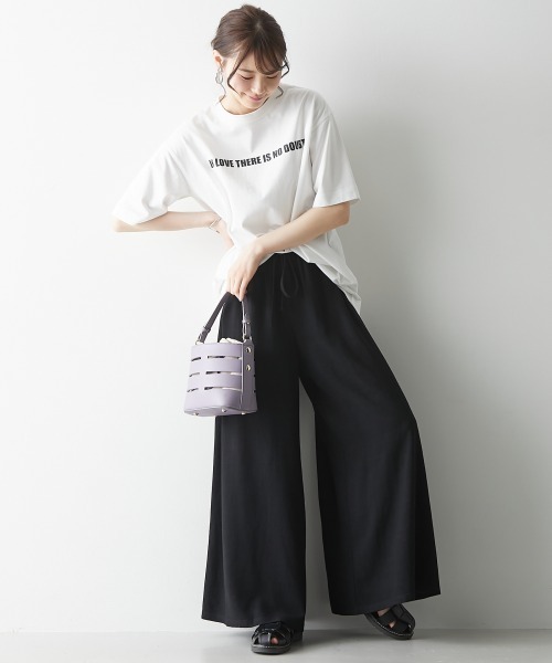 miclat（ミクラ）の「大きいサイズ ワイドフレアパンツ（ゆったりヒップ）（その他パンツ・レディース・ブラック/ベージュ系・LL/3L/4L/5L/L/6L）」の13枚目の写真